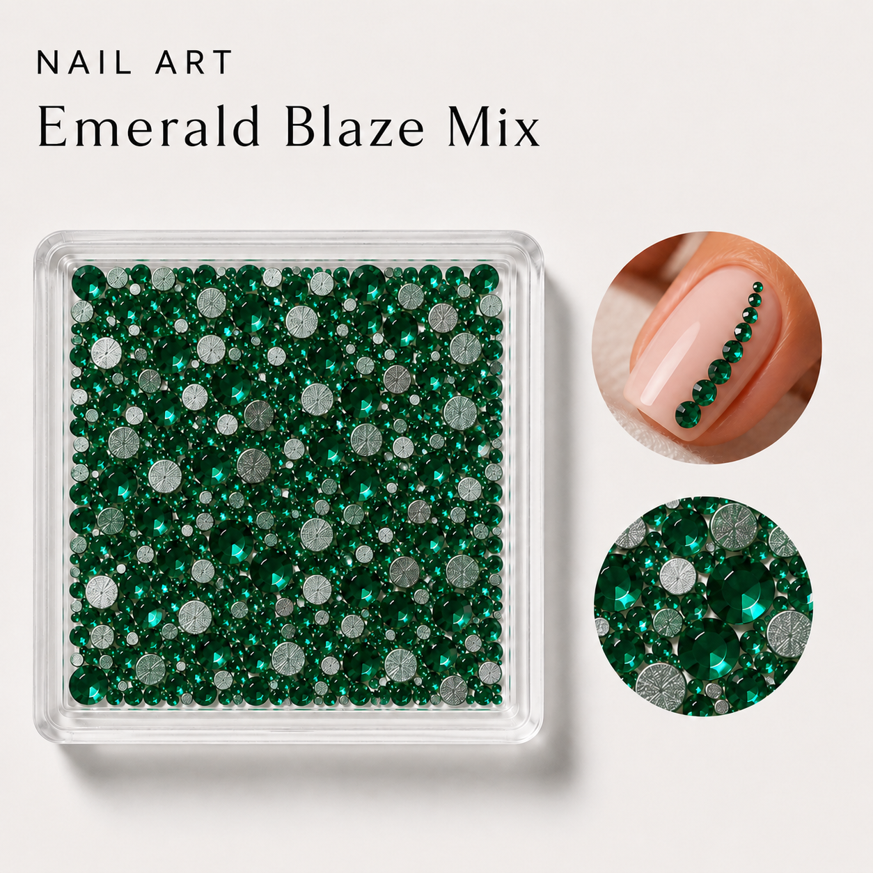 Image of Nail Art Emerald Blaze Mix
