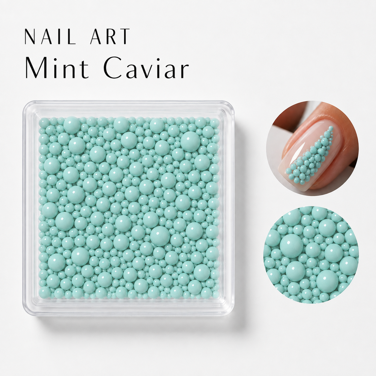 Image of Nail Art Mint Caviar 1-3mm