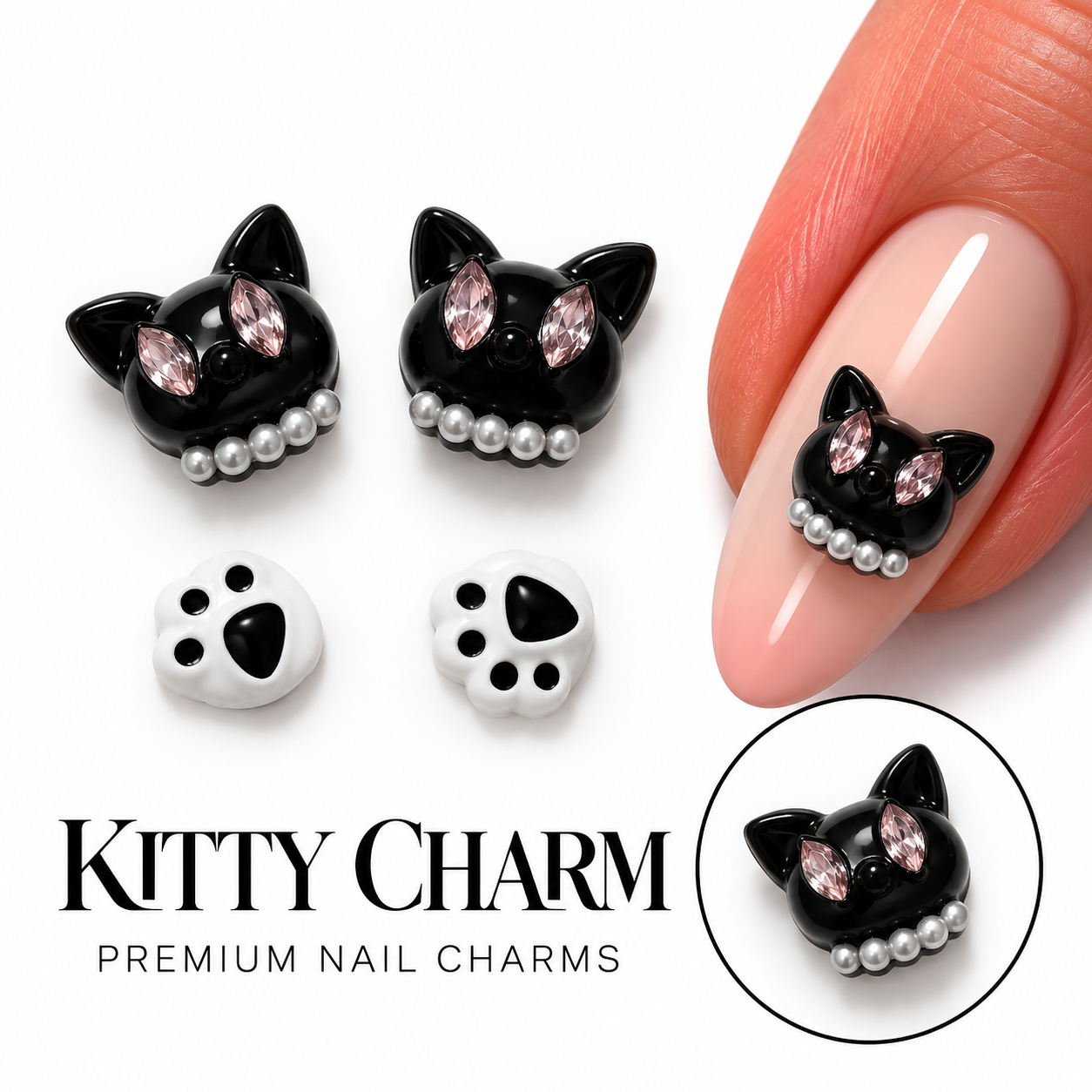 Image of Nail Art Kitty Charm