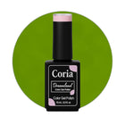 Ojă semipermanentă Coria Dreamland 008, flacon 15 ml pe fundal verde