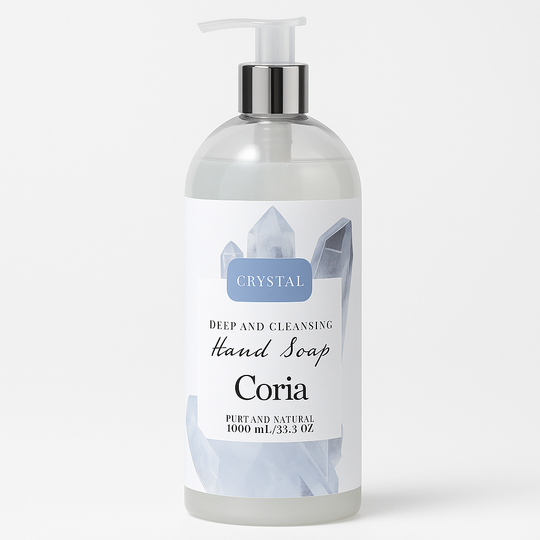 Săpun lichid pentru mâini Coria Crystal, flacon cu pompă 1000 ml