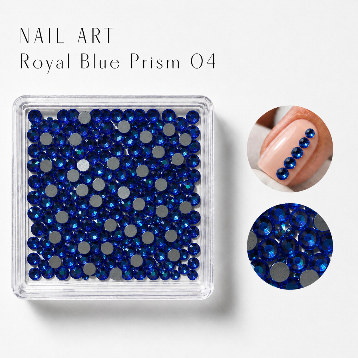 Image of Nail Art Royal Blue Prism 04