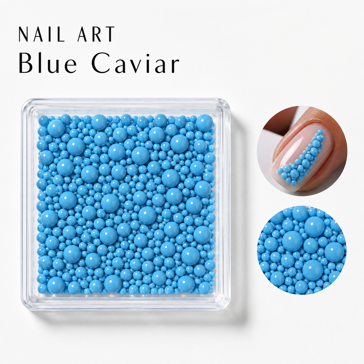 Image of Nail Art Green Caviar 1-3mm