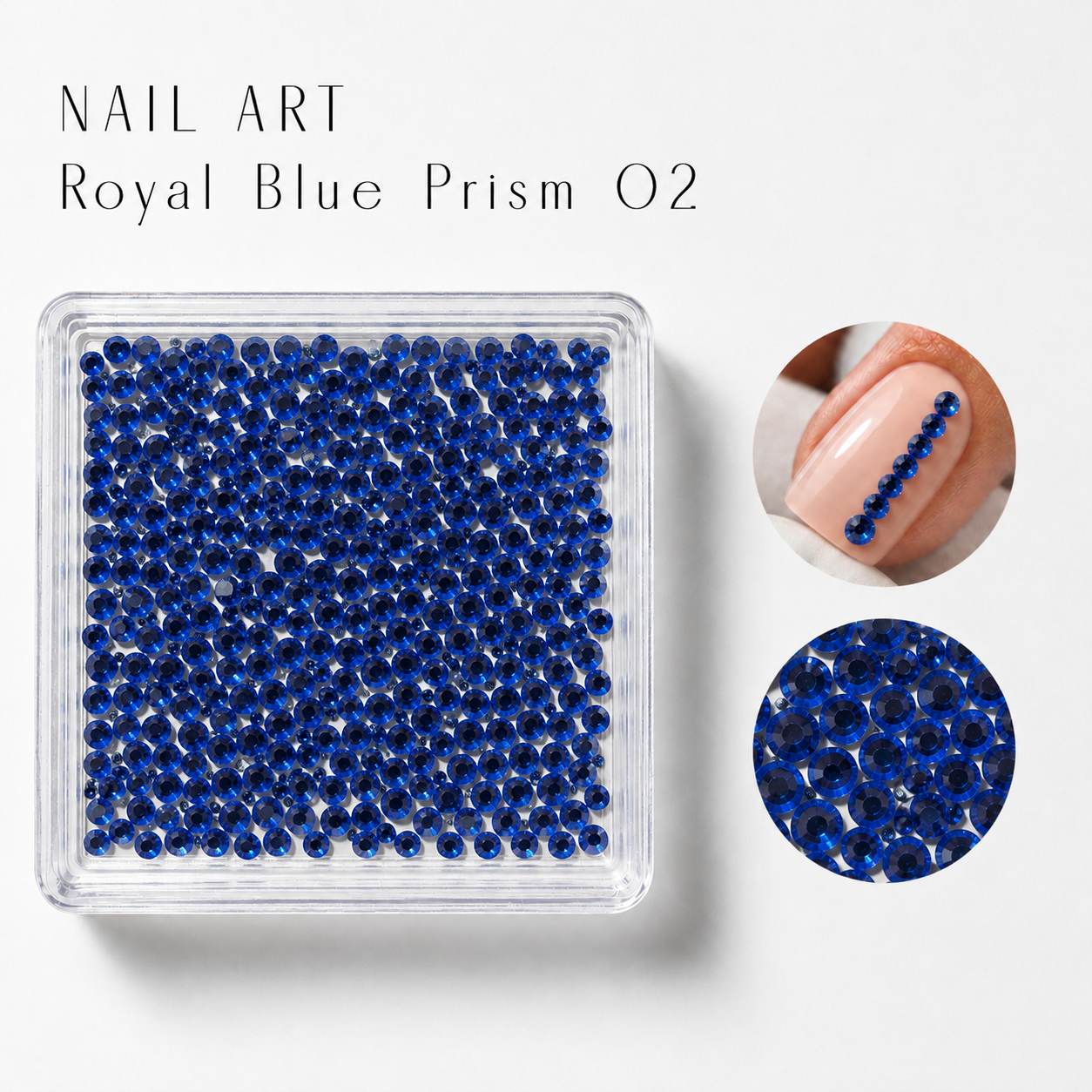 Image of Nail Art Royal Blue Prism 02