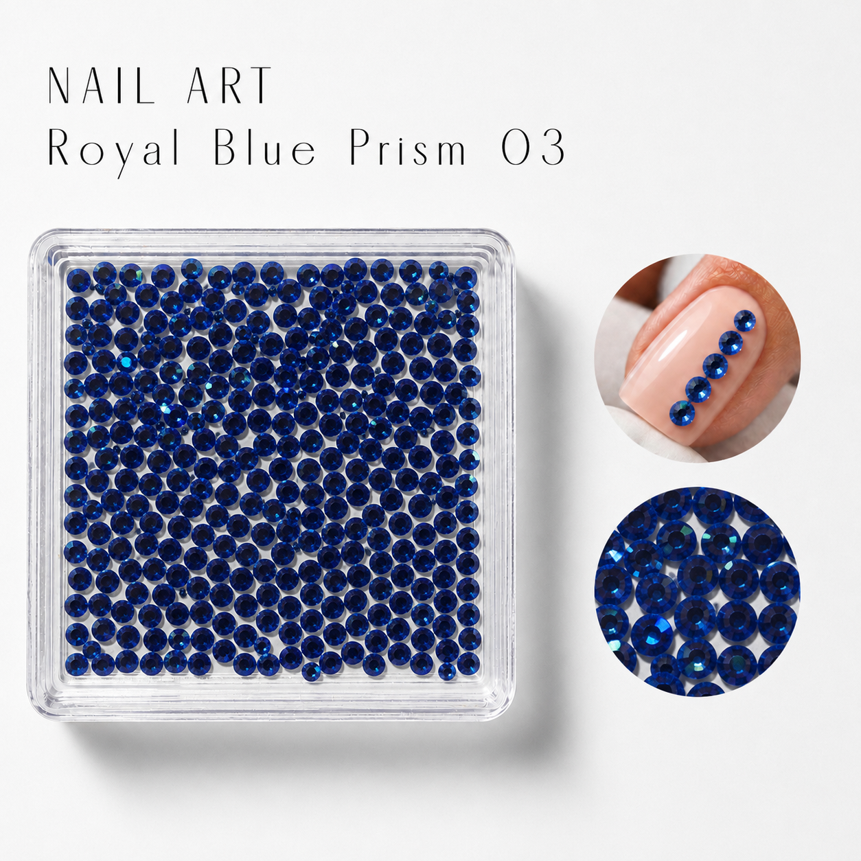 Image of Nail Art Royal Blue Prism 03