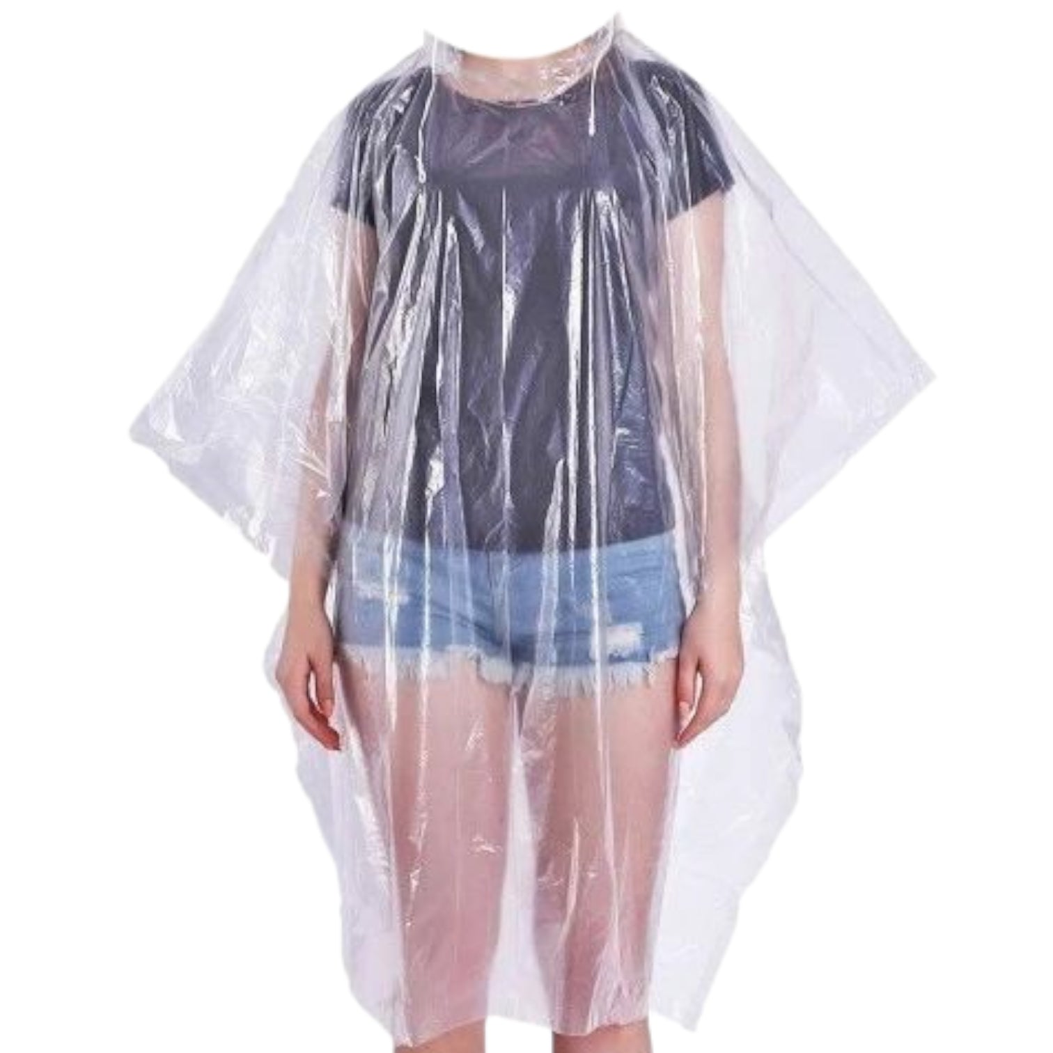 Image of Pelerina Protecție transparentă de unică folosință pentru protectia hainelor clientei 10 pcs