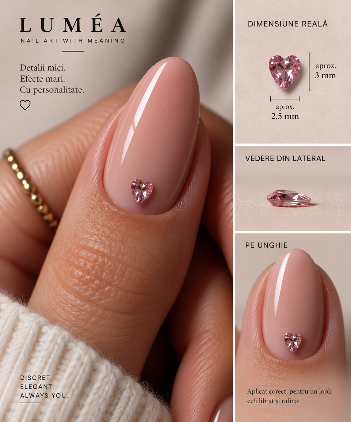 Image of Decor Nail Art Lumèa Heart Midi