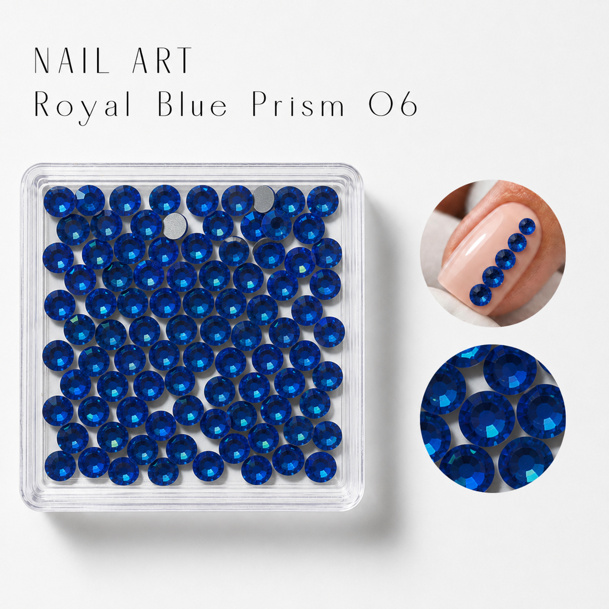 Image of Nail Art Royal Blue Prism 06