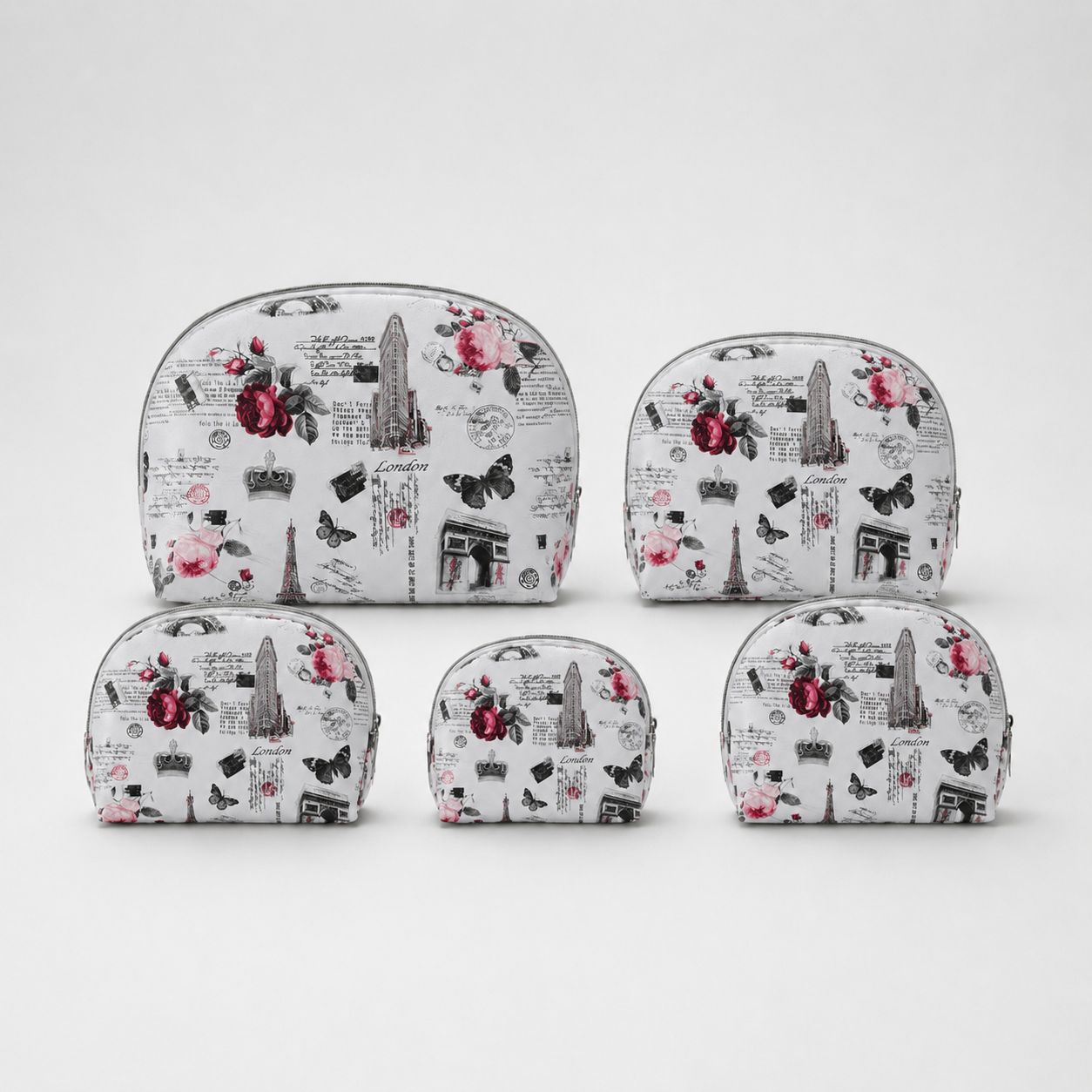 Image of Set Portofele 5pcs PARIS WHITE GRAY