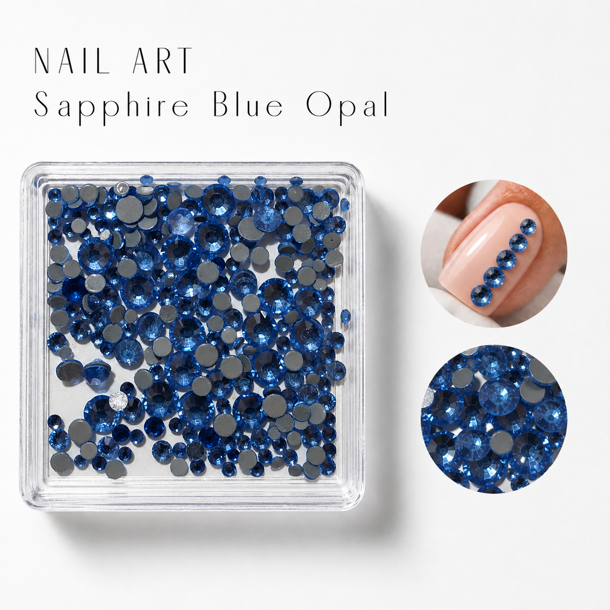Image of Nail Art Sapphire Blue Opal