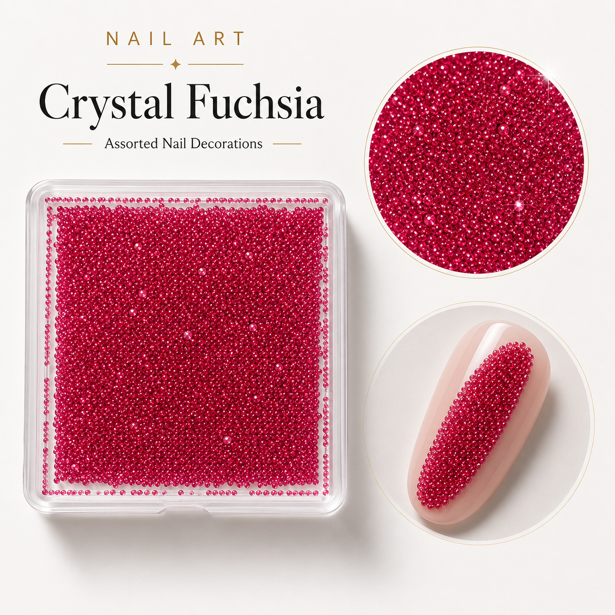 Image of Nail Art Crystal Fuchsia