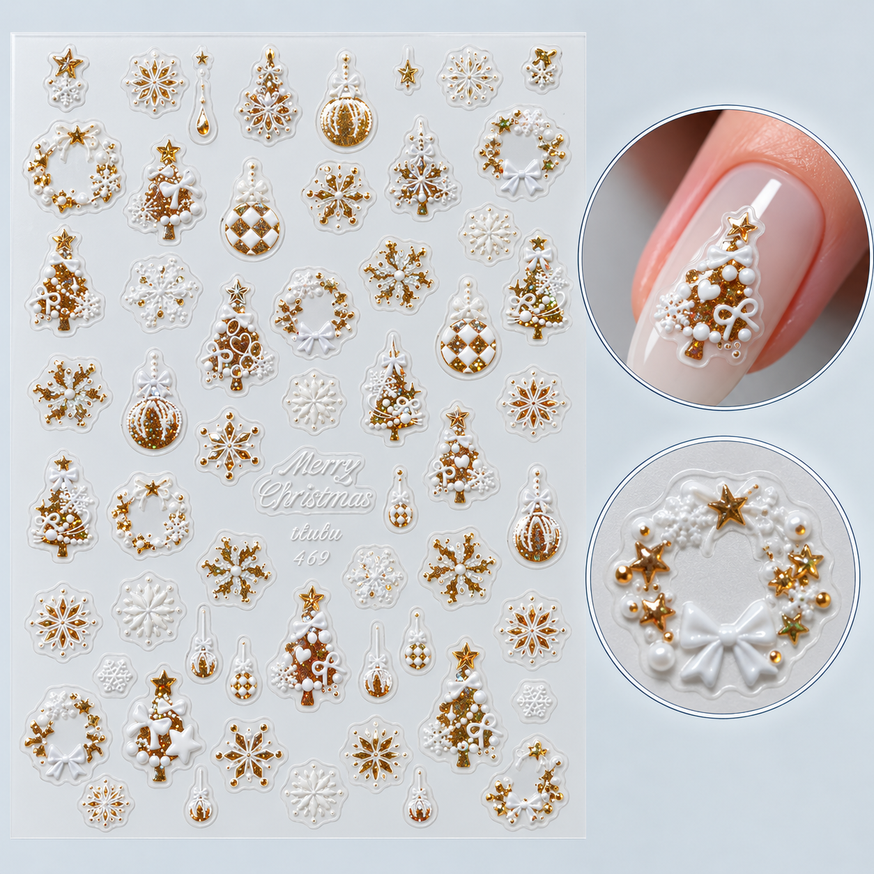 Image of Sticker Nail Art 469 Snow