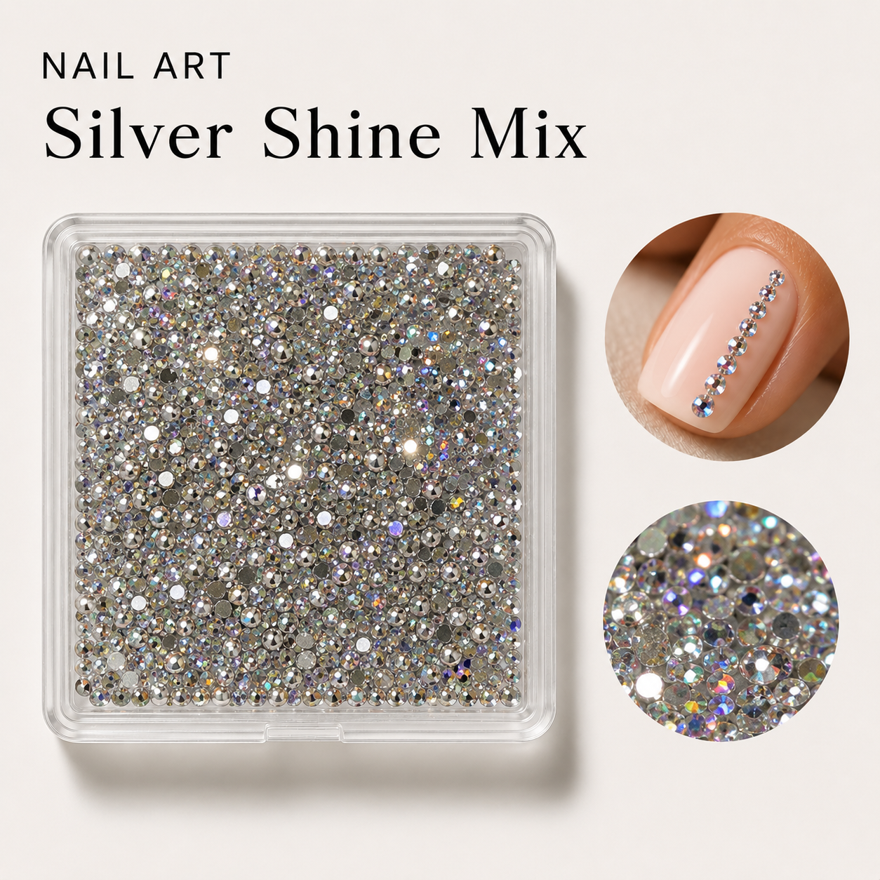 Image of Nail Art Silver Shine Mix