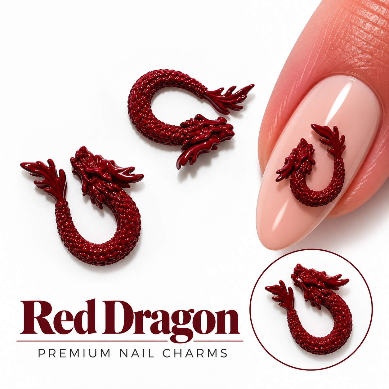 Image of Nail Art Charm Red Dragon