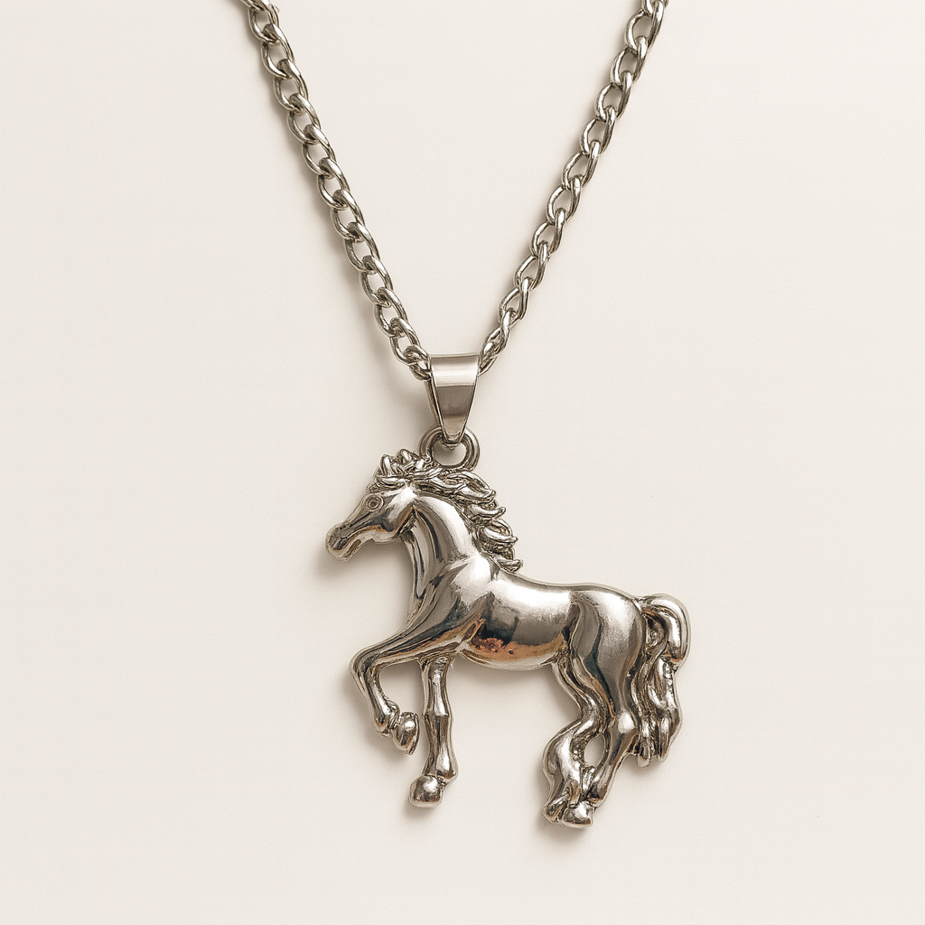 Colier Pandantiv Horse Silver
