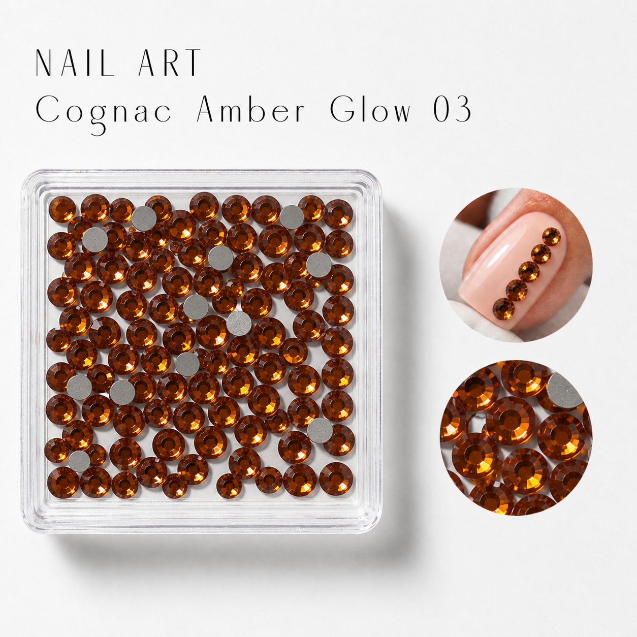 Image of Nail Art Cognac Amber Glow 03