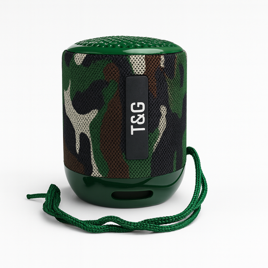 Boxă portabilă SUN Army, camuflaj verde, cu șnur