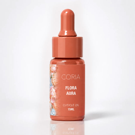 Ulei pentru cuticule Flora Aura Coria, flacon 15 ml cu pipetă