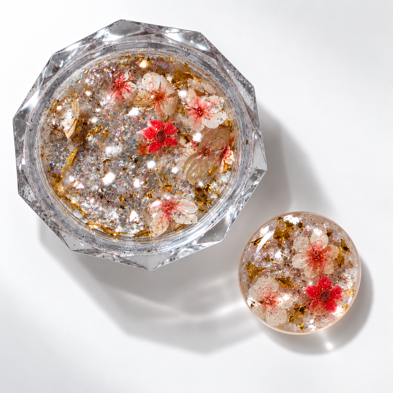Image of Nail Art Fleur Glass 01