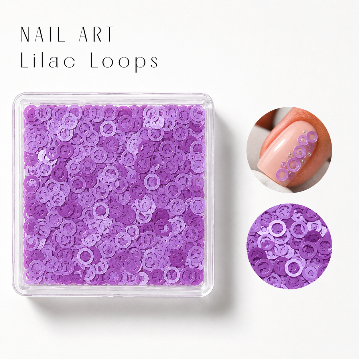 Image of Nail Art Lilac Loops