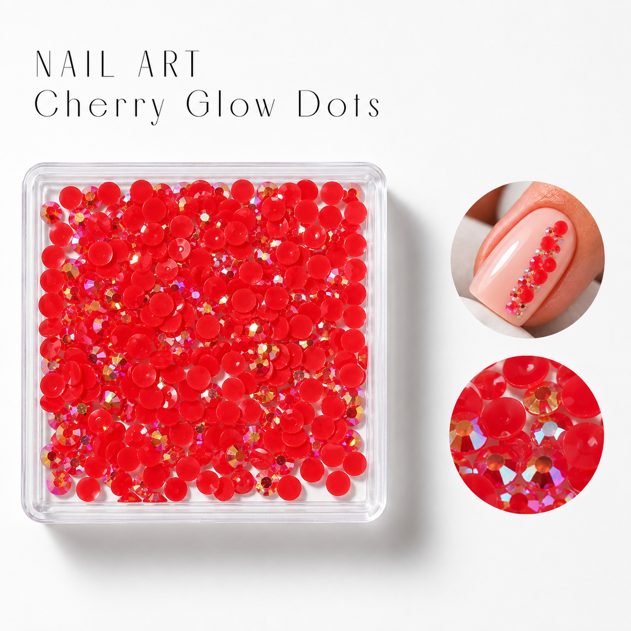 Image of Nail Art Cherry Glow Dots