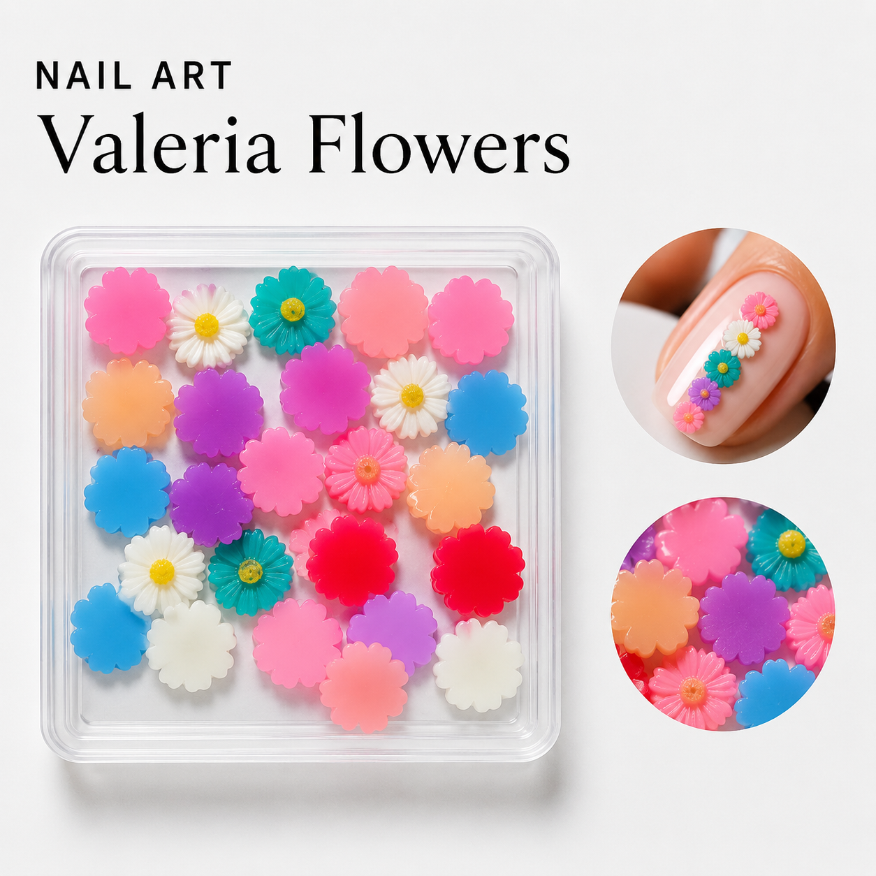Image of Nail Art Valeria Flowers