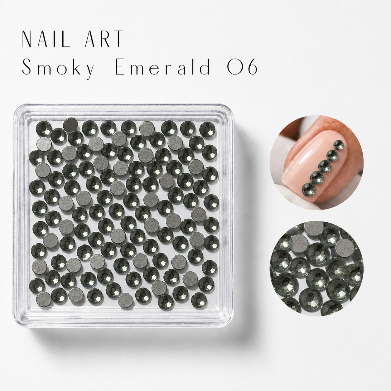 Image of Nail Art Smoky Emerald 06