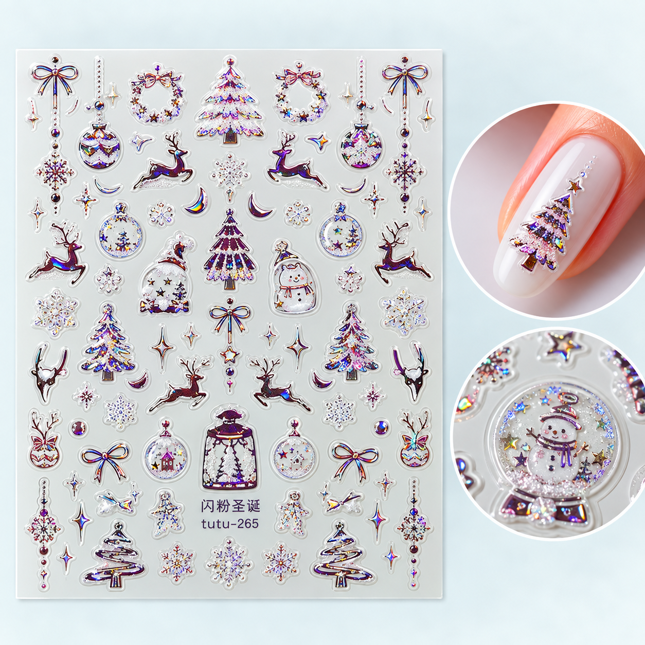 Image of Sticker Nail Art 265 Snow