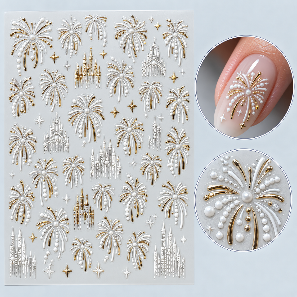 Image of Sticker Nail Art 5418 Snow