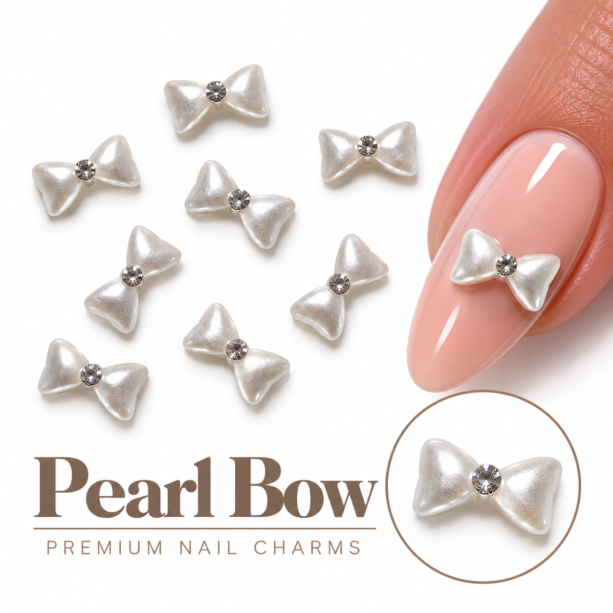 Image of Nail Art Charm Pearl Bow