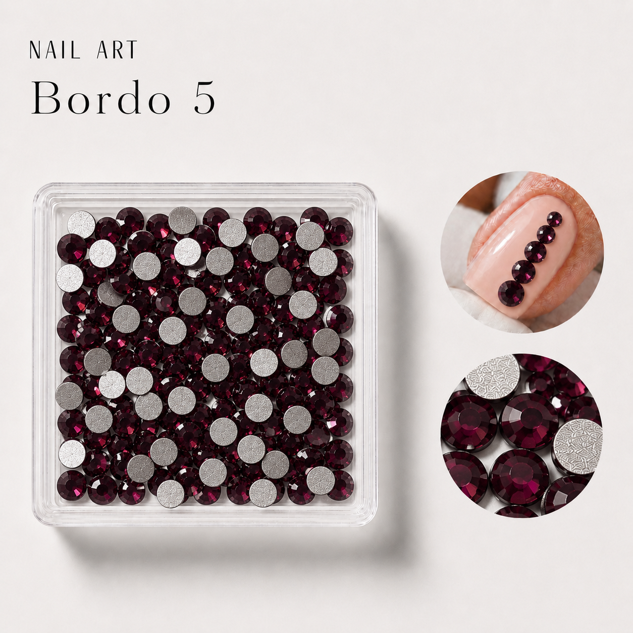 Image of Nail Art Bordo 5