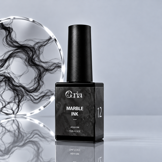 Marble Ink 12 Coria, flacon 15 ml, cu efect marmorat negru