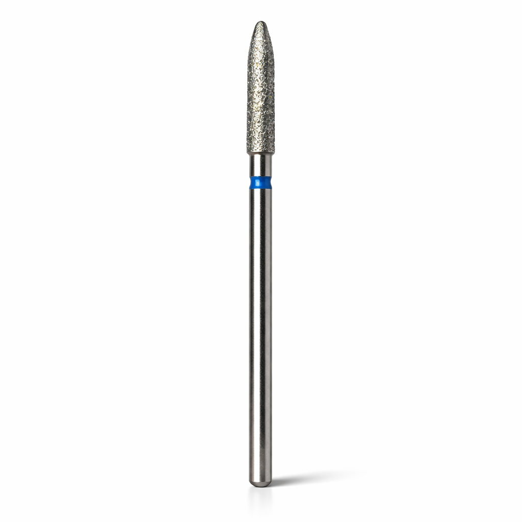 Image of Bit cilindru subtire albastru, pentru cuticula 3.5mm BIXO