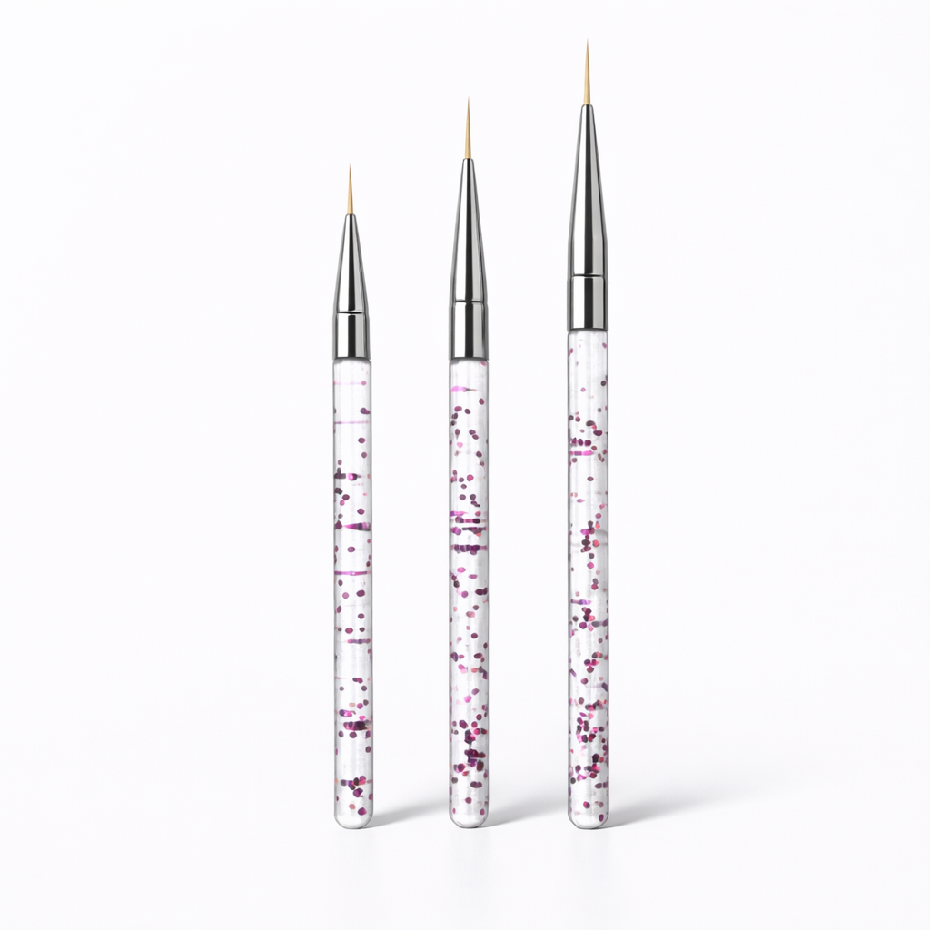 Set 3 Pensule Nail art 8/10/12mm PERY