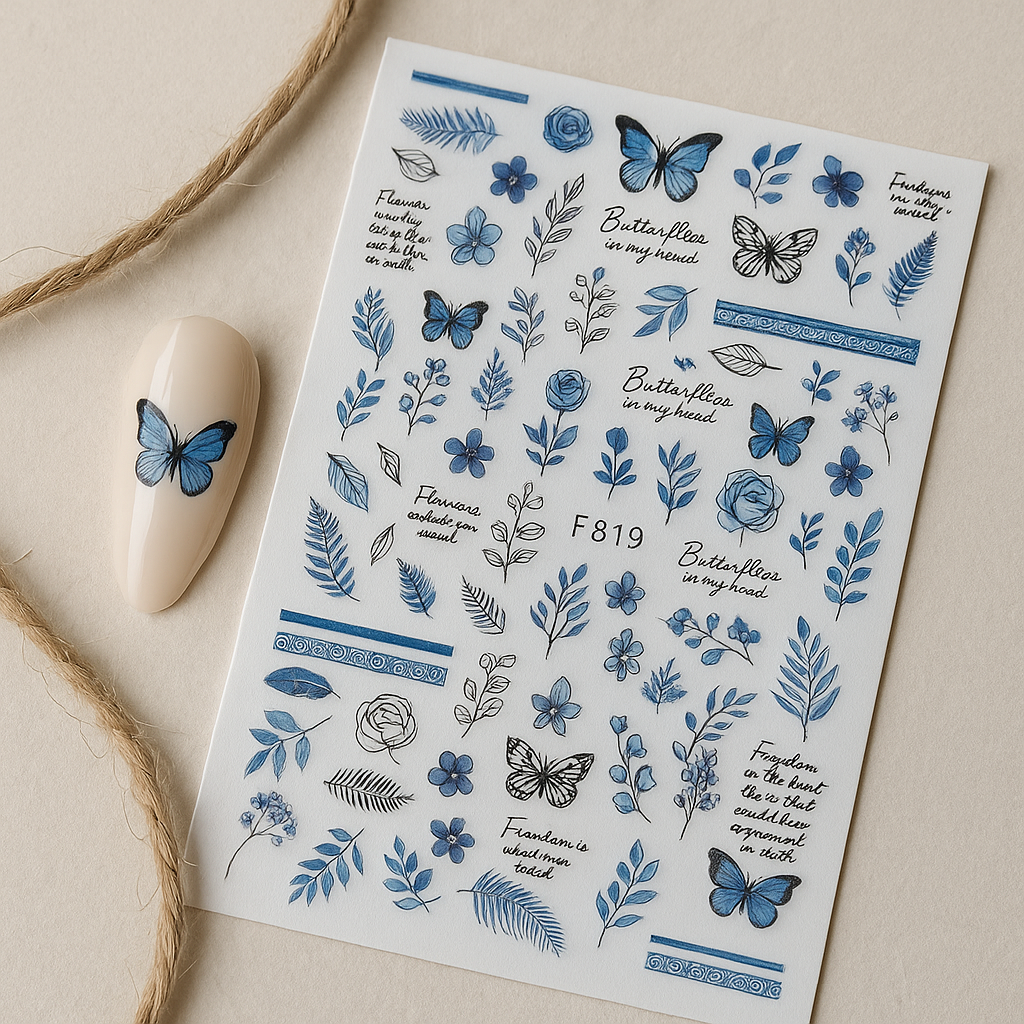 Image of Sticker Unghii Dream Blue 819