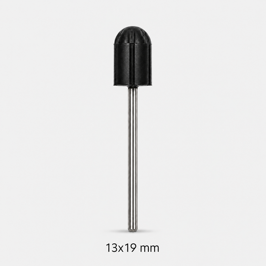 Bit freză pedichiură 13 x 19 mm cu căpișon negru