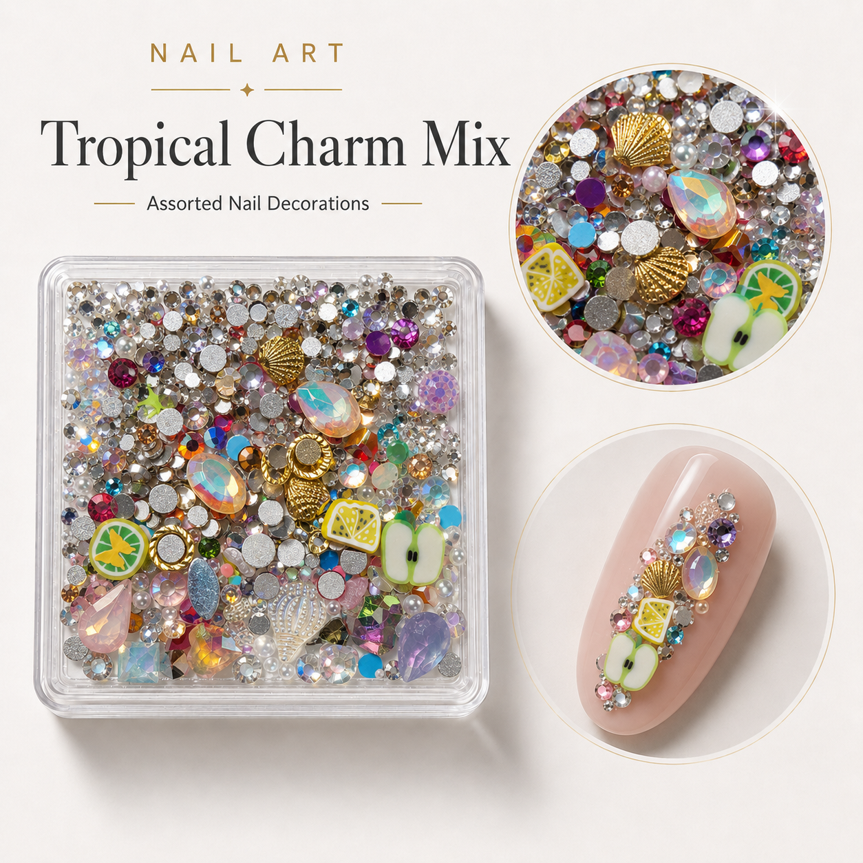 Image of Nail Art Tropical Charm Mix