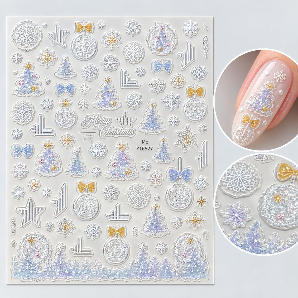 Image of Sticker Nail Art 6527 Snow