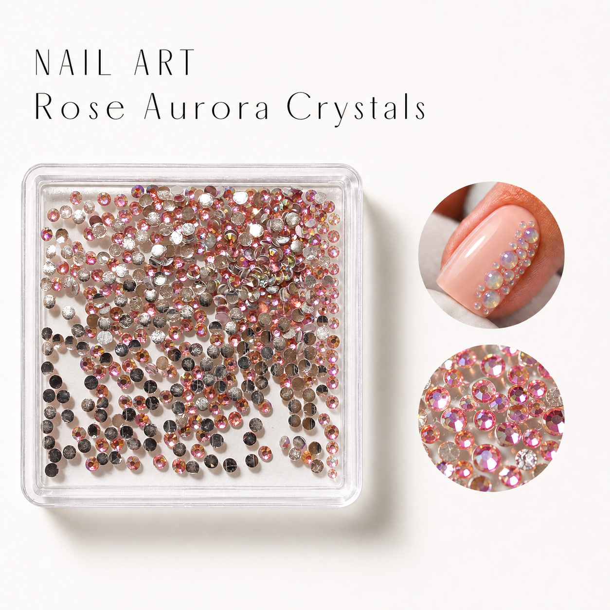 Image of Nail Art Rose Aurora Crystal