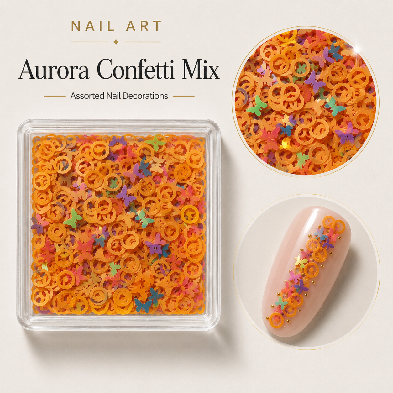 Image of Nail Art Aurora Confetti Mix