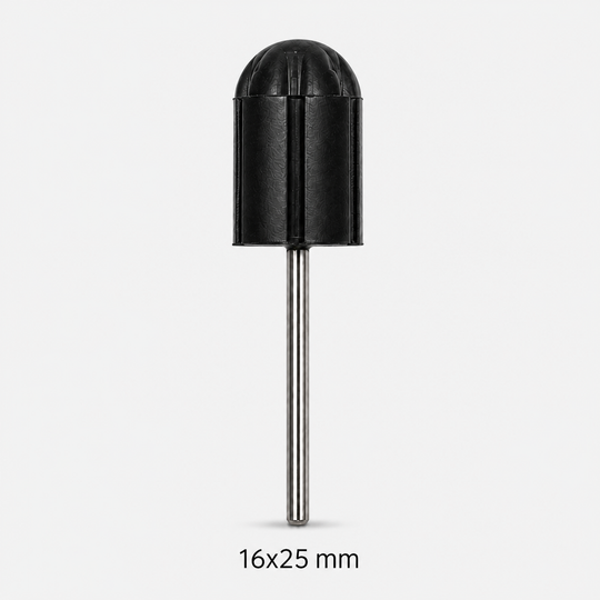 Bit freză pedichiură 16 x 25 mm cu căpișon negru