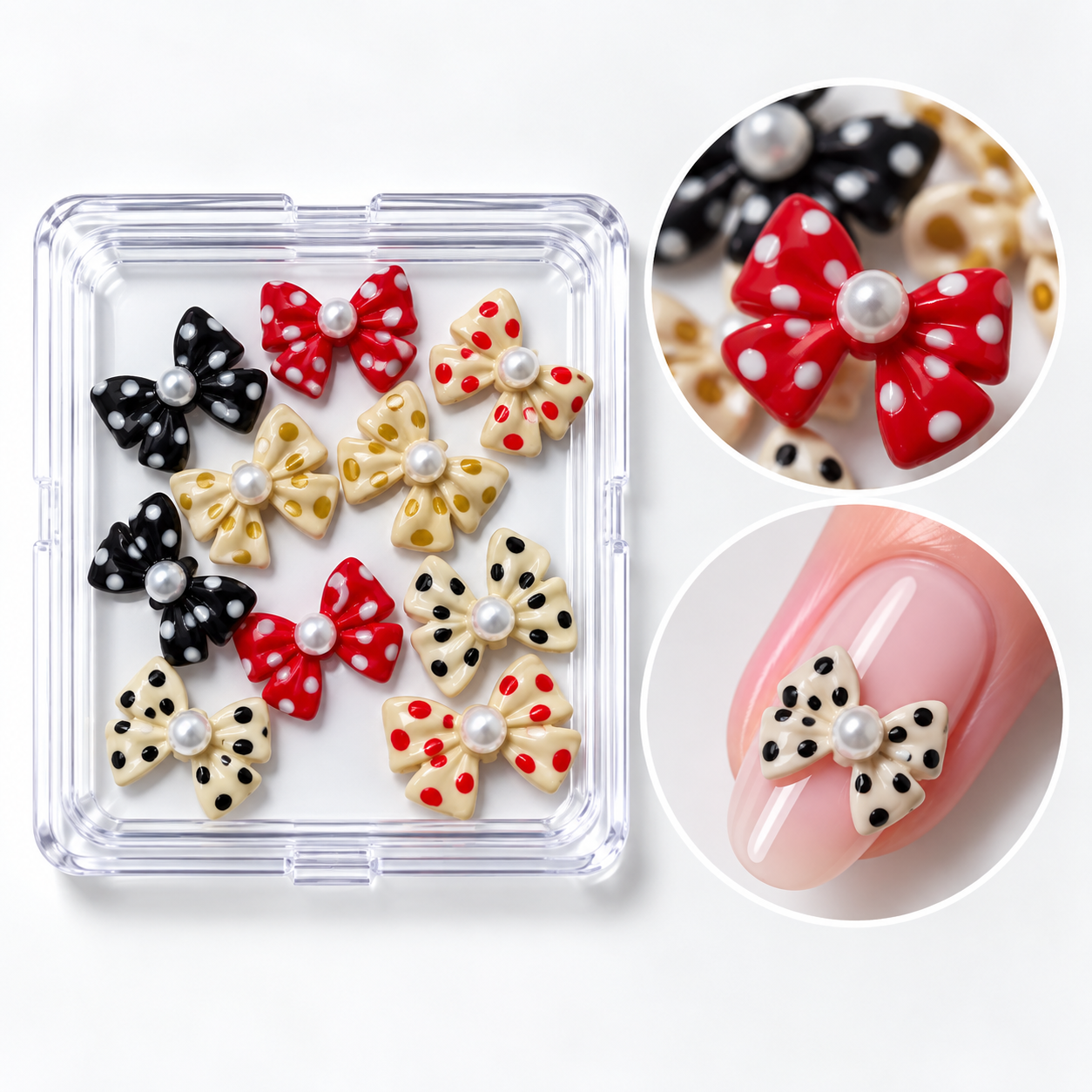 Image of Nail Art Polka Bow