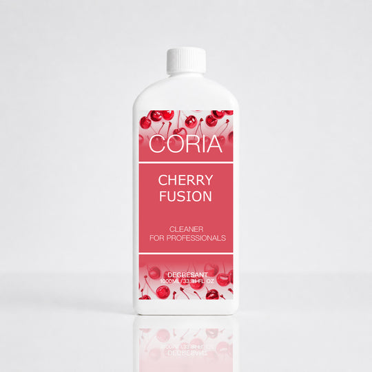 Cleaner Coria Cherry Fusion 1000 ml – flacon alb cu etichetă roz cu cireșe