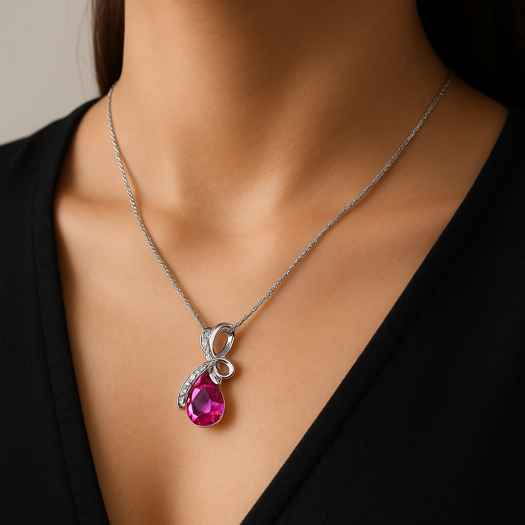 Image of Colier Infinity Pink Tear