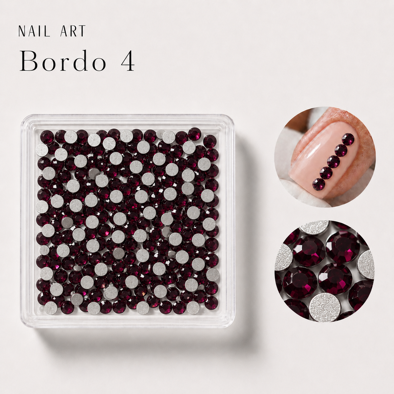 Image of Nail Art Bordo 4
