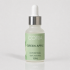 Hydrogel pentru cuticule Coria Green Apple 15 ml – flacon cu pipetă, etichetă verde