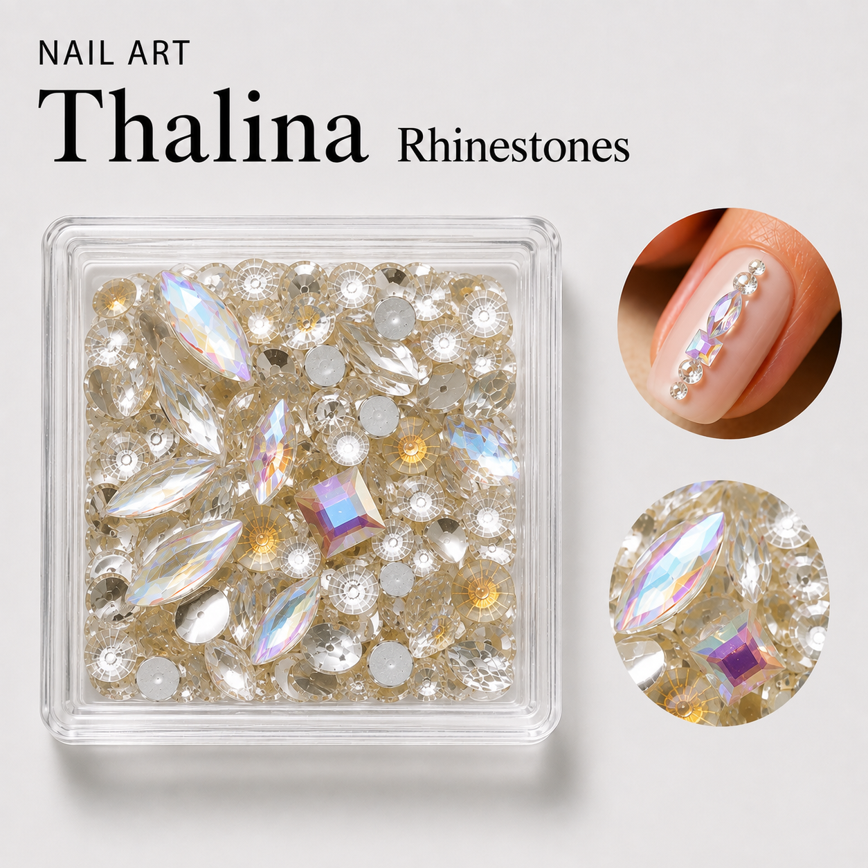 Image of Nail Art Thalina Rhinestone