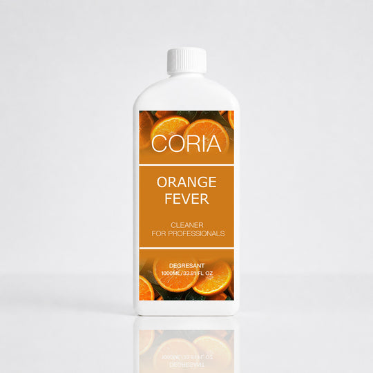 Cleaner Coria Orange Fever 1000 ml, flacon alb cu etichetă portocalie