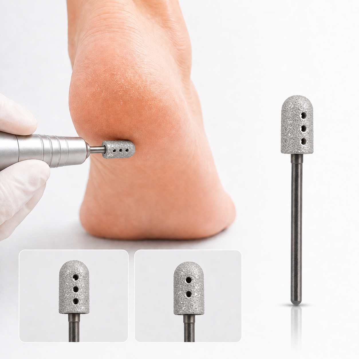 Image of Bit pedichiura pododisc cap abraziv pentru calcaie 10x17.8mm DERMA