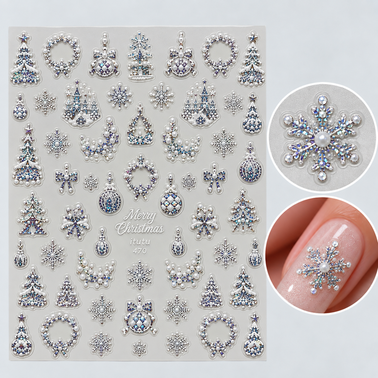 Image of Sticker Nail Art 470 Snow